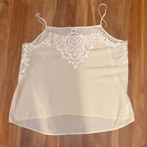 CAbi Ivory Lace Detail Camisole
